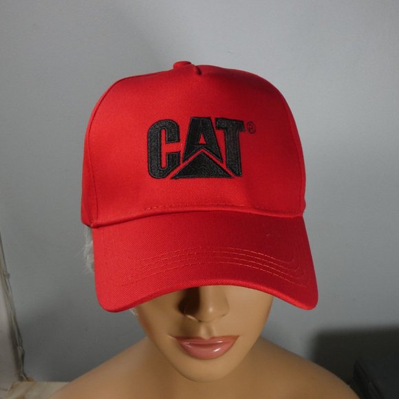 Caterpillar - CAT logo ball cap red with black logos - Picture 5 of 5